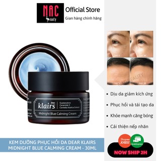 Kem dưỡng đêm phục hồi da Klairs Midnight Blue Calming Cream 30ml