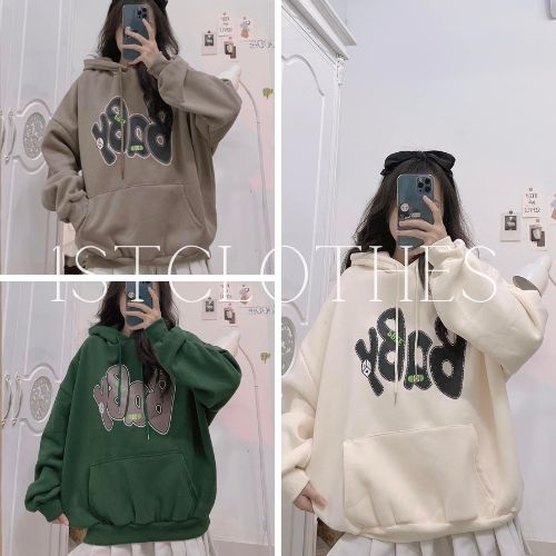 Áo nỉ form rộng tay bồng phong cách nữ trẻ trung 1STCLOTHES