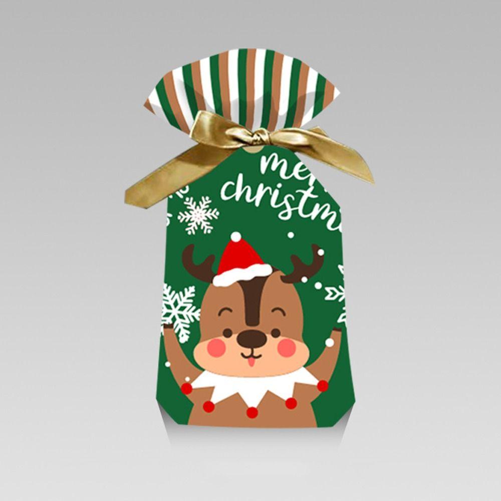 KUNHEV Set 50 Túi Nhựa Đựng Kẹo Giáng Sinh