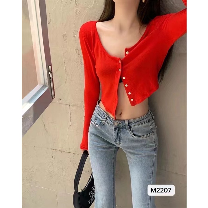 Áo cardigan Dệt Kim Tay Dài Dáng Ôm 4 Màu Trơn Phong Cách Hàn Quốc Thời Trang Cho Nữ