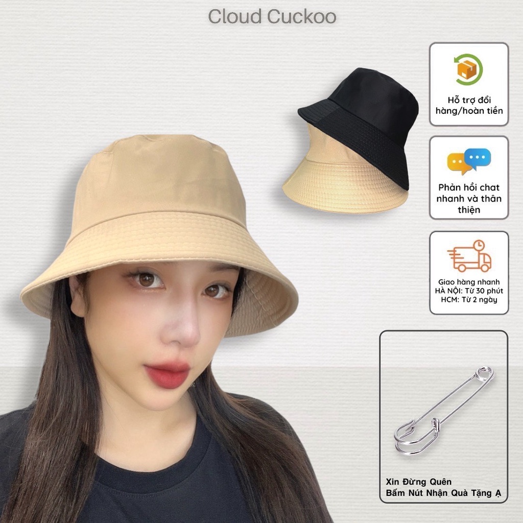 Mũ Bucket Trơn Basic Phong Cách Hàn Quốc Che Nắng Mưa Giá Siêu Rẻ - Mã Số: MBK0023