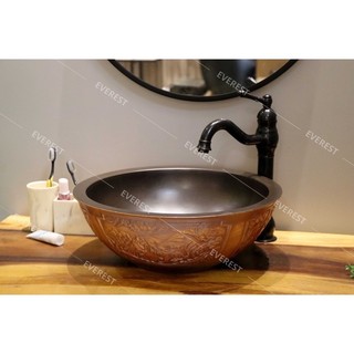 Chậu Lavabo sứ mỹ thuật - lavabo đặt bàn mỹ nghệ