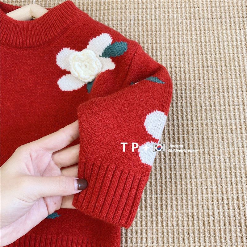 Áo Sweater Dày Chui Đầu Thời Trang Thu Đông 2022 Mới Cho Bé Gái MNJ2