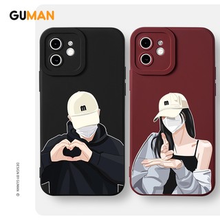 Ốp lưng GUMAN mềm nam cặp đôi dễ thương đẹp cho iPhone 16 15 14 13 12 11 Pro Max SE 2020 X XR XS 8 7 6S 6 Plus kute XYB945