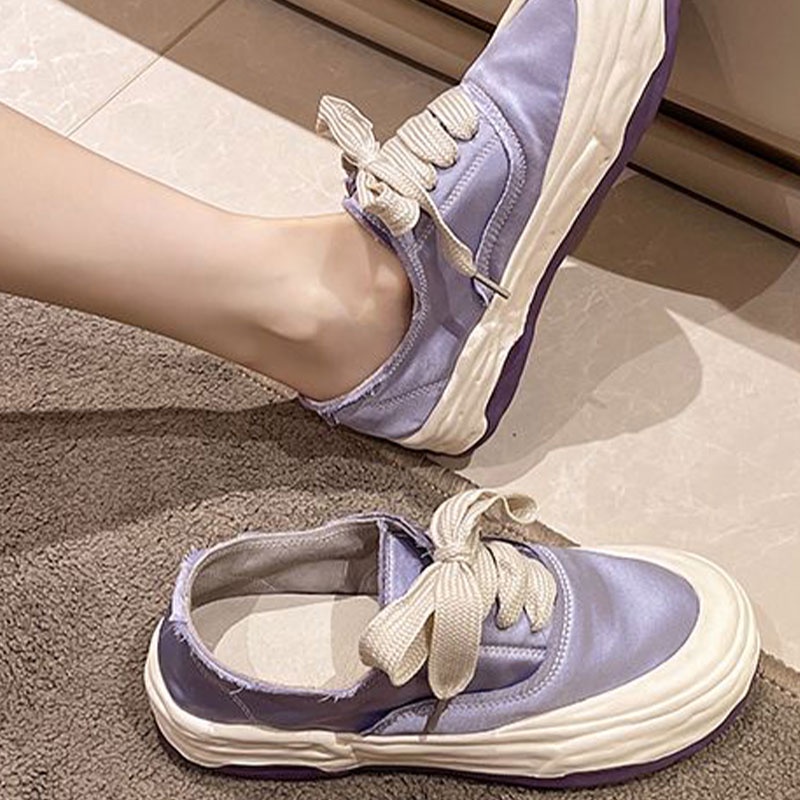 One more shoes Giày Thể Thao Vải Satin Đế Dày Thời Trang Sang Trọng Cho Nữ