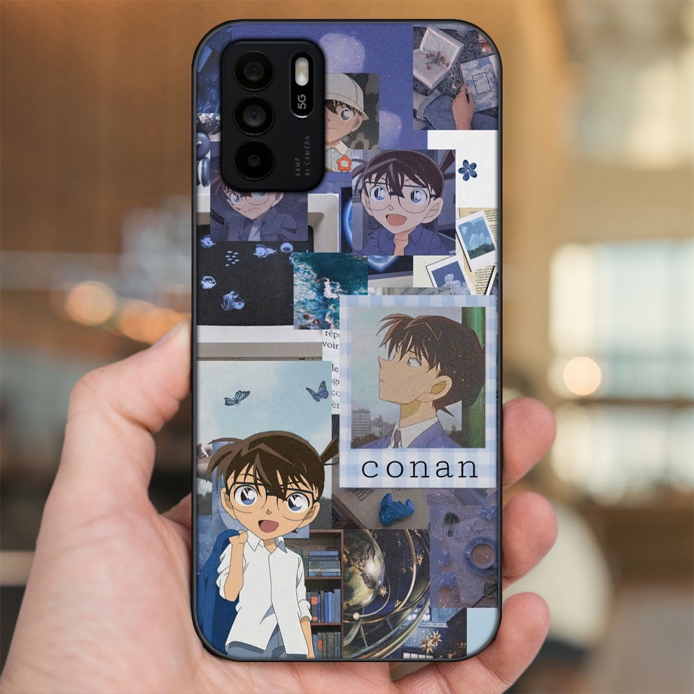 Ốp lưng Oppo Reno 6Z 5G viền đen in hình Shinichi Conan Thám Tử Lừng Danh