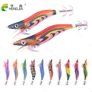 1 Mồi Câu Cá Giả Hình Con Mực Bằng Gỗ Cứng 2.5 # 3.0 # 3.5 #