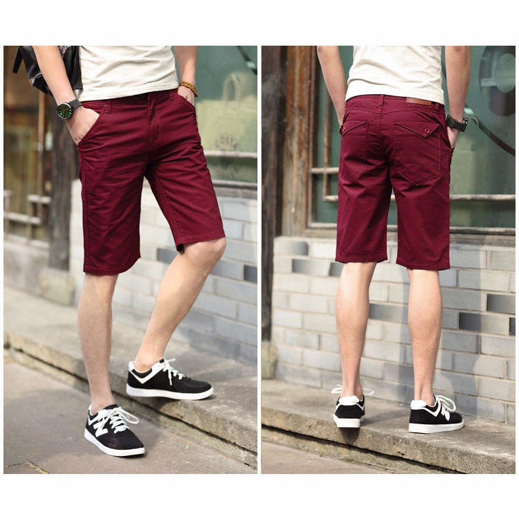 Quần short kaki nam màu trẻ trung dáng bassic Zenkocs3 MEN SHORTS 008