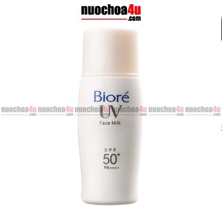 Sữa chống nắng bioré sáng mịn kiềm dầu uv face milk spf 50+/pa++++ 30ml
