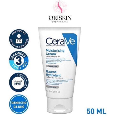 CeraVe - Kem Dưỡng Ẩm Cho Da Khô Đến Rất Khô Dùng Cho Mặt Và Toàn Thân CeraVe Moisturising Cream