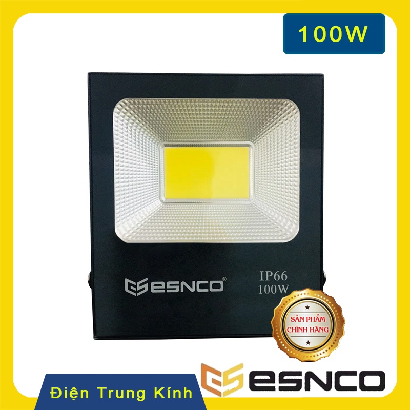 Đèn Led Pha COB 100W cao cấp chính hãng Esnco chuyên dùng ngoài trời IP66 chống mưa chống bụi chống sốc chất lượng cao