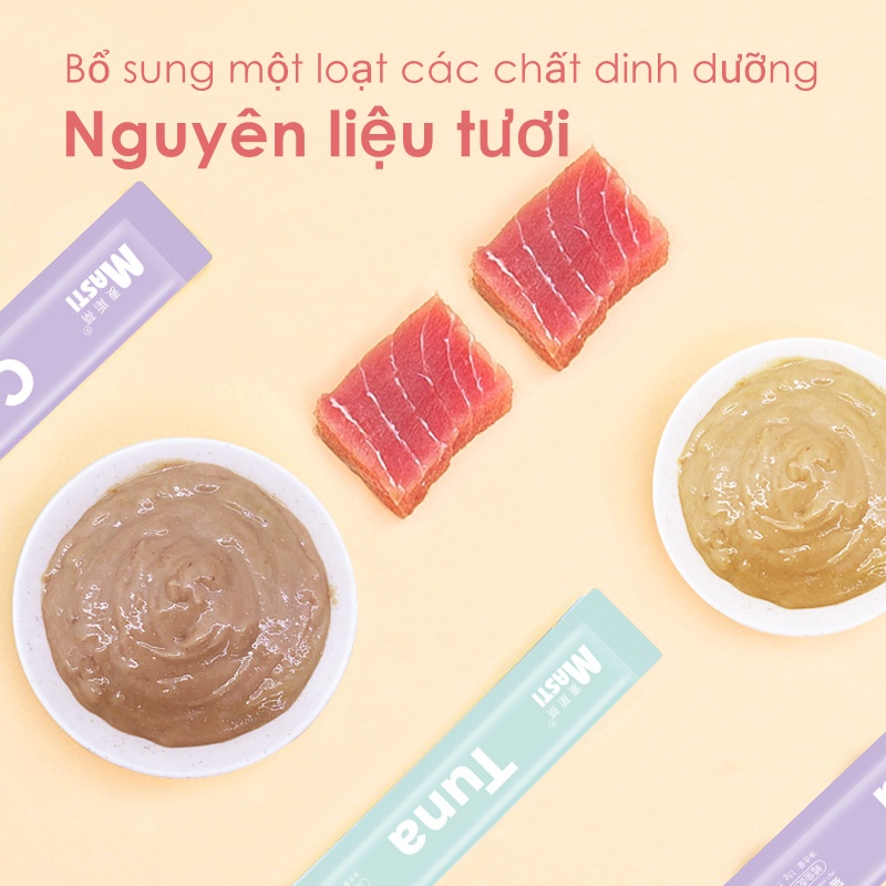 Súp thưởng cho mèo , cat food đầy đủ dinh dưỡng giá rẻ thanh 15g * 10 LI0283