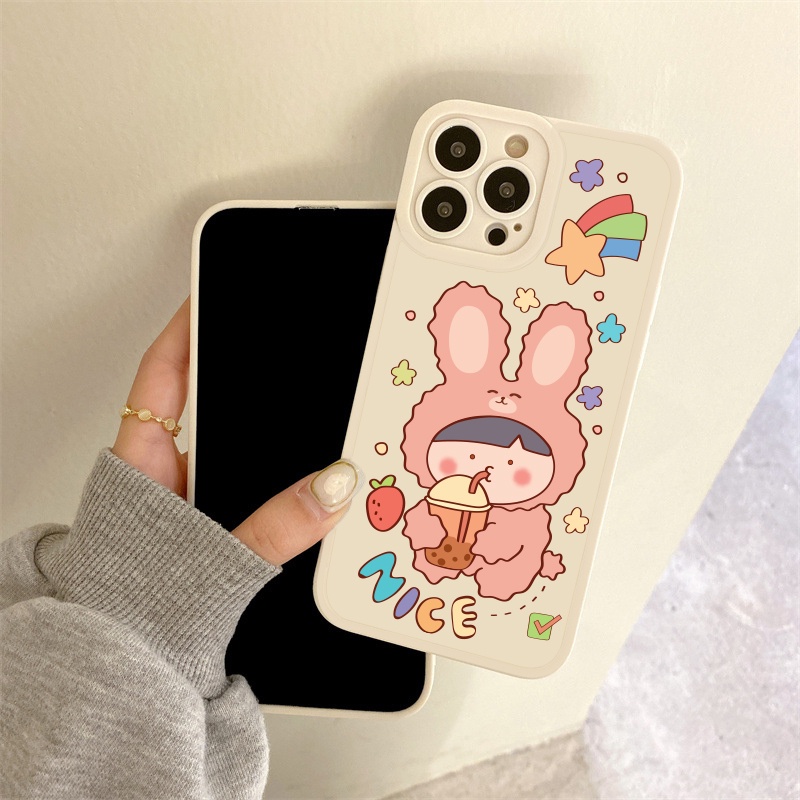 Ốp lưng iphone Pink Punny cạnh vuông 6/6plus/6s/6splus/7/7plus/8/8plus/x/xr/xs/11/12/13/14/pro/max/plus/promax - ORIO