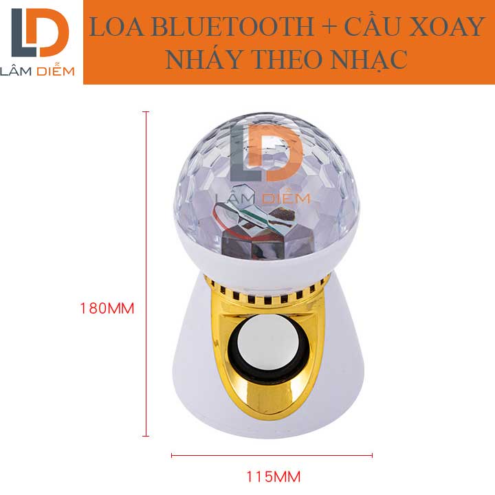 ĐÈN SÂN KHẤU CẦU XOAY NHÁY THEO NHẠC KẾT HỢP LOA BLUETOOTH CQ2