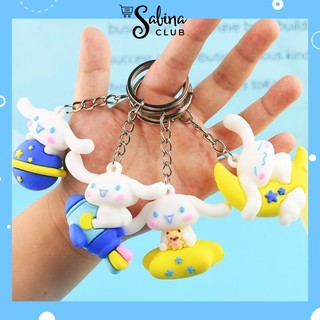 Móc khóa xe móc treo họa tiết thú tai dài siêu xinh