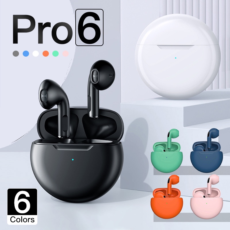 Tai Nghe Bluetooth Không Dây Air Pro 6 TWS Tích Hợp Mic Cho iPhone Xiaomi Huawei
