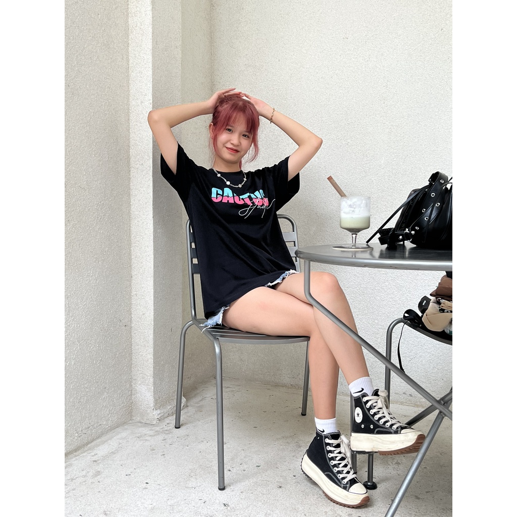 Aó thun tay lỡ Unisex Local Brand Cactus Studio- 4 MÀU