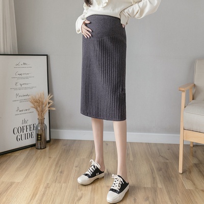 Chân Váy Dệt Kim Dáng Dài Thời Trang Thu Đông Cho Phụ Nữ Mang Thai