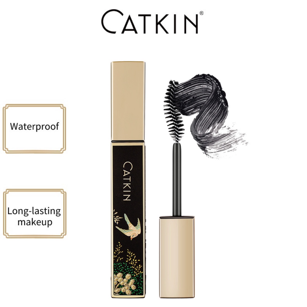 Mascara Catkin uốn cong lông mi chống thấm nước thời trang màu đen 7.8g