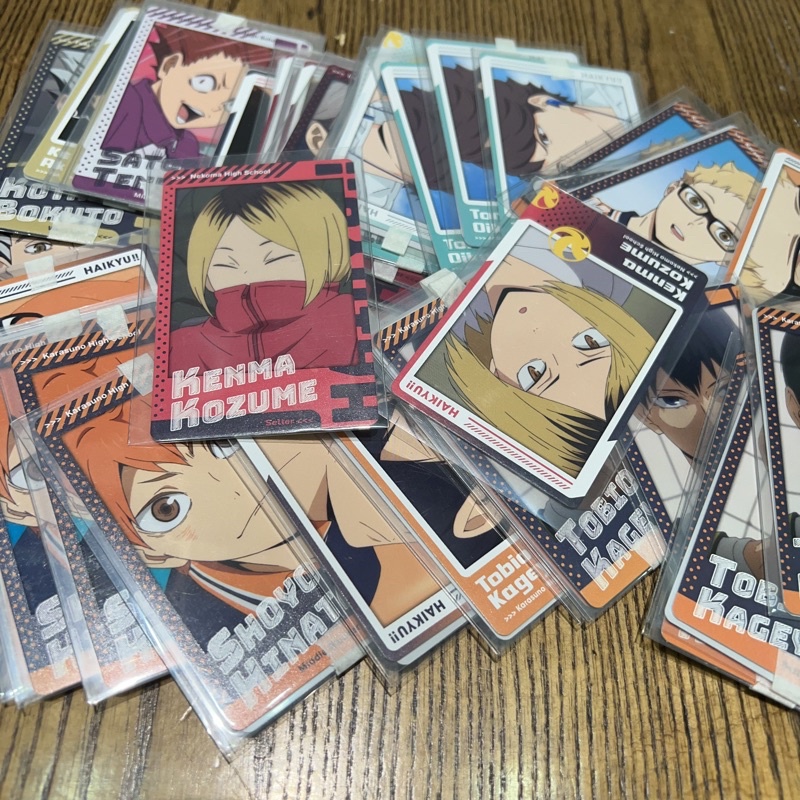 Thẻ bài clear card metal neon snapmide Haikyuu nhân phẩm