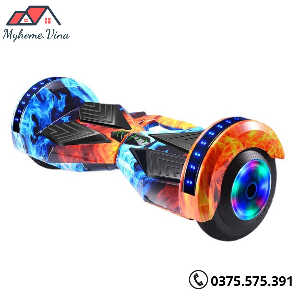 Xe điện cân bằng kết nối Blutooth đèn led chiếu sáng cho người lớn và trẻ em, Đồ chơi công nghệ cao cấp thế hệ mới