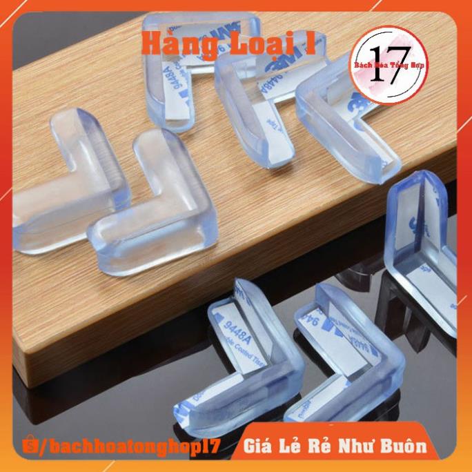 HBK Bịt góc bàn, bọc cạnh bàn kính, cạnh tủ vuông bằng silicon an toàn cho