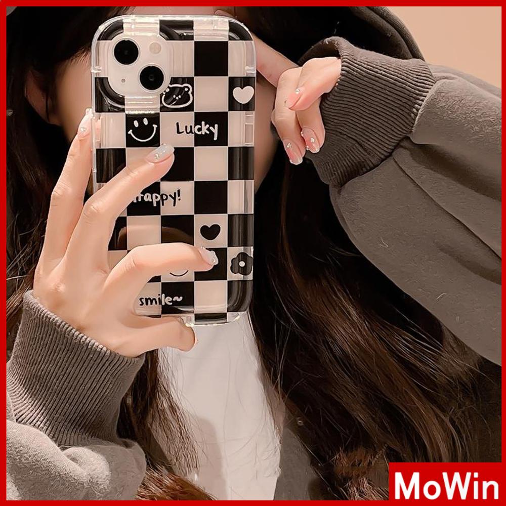 Ốp điện thoại in caro mặt cười thích hợp cho iPhone 13 Pro Max 12 Pro Max 11 7plus 6splus 8plus xr xs 14 Pro Max