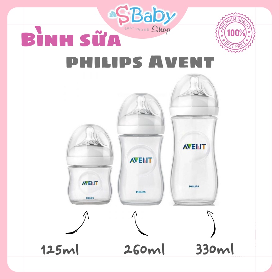 Bình Sữa- Núm  AVENT Natural 100% CHÍNH HÃNG