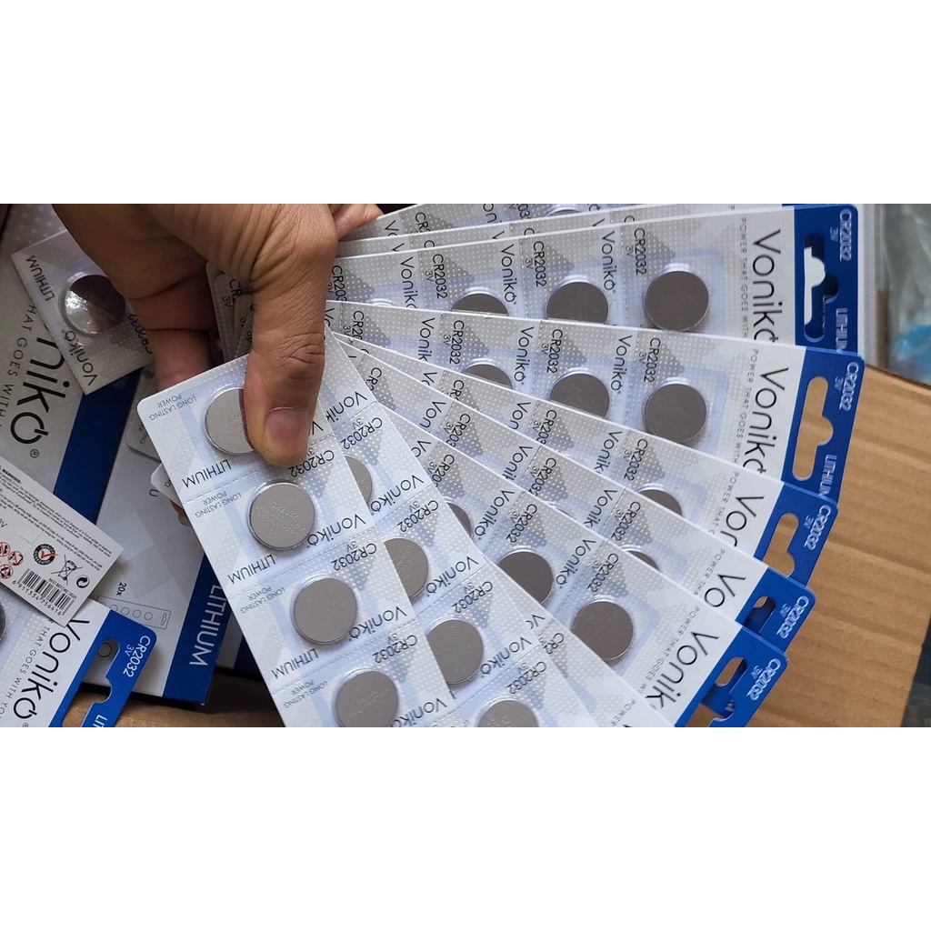 Pin VONIKO USA  pin cr 2032 , pin bios Lithium CR2032 3V vỉ 5 viên