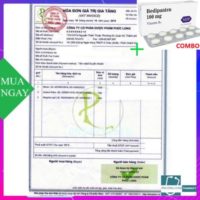 Combo Bedipanten 100mg +  Tuýp bôi MEGADUO