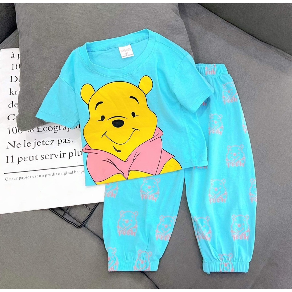 Đồ bộ bé gái, Bộ bé gái size đại áo croptop quần dài thể thao cá tính 20-36kg J342