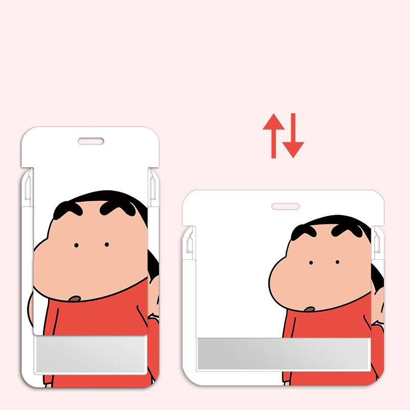 Vỏ Đựng Thẻ Sinh Viên Hai Mặt Họa Tiết Cậu Bé Bút Chì Shin Chan Dễ Thương
