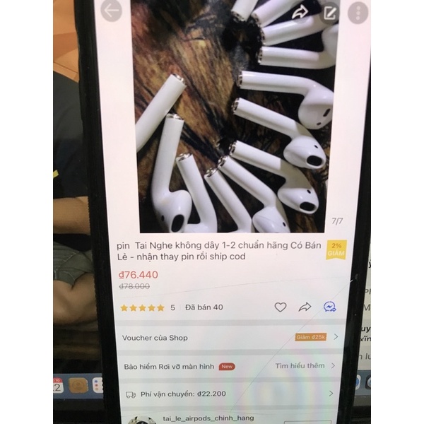Pin tai nghe không dây 1-2 chuẩn hãng có bán lẻ- nhận thay pin ship 2 chiều