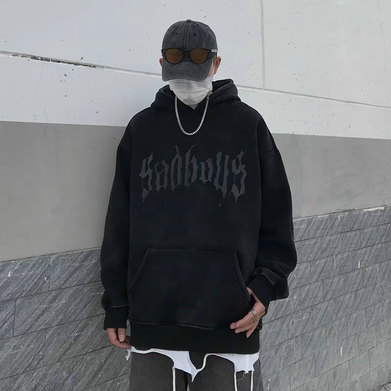 Áo Hoodie Unisex chữ thập dáng rộng đến từ nhà Yuna Unisex