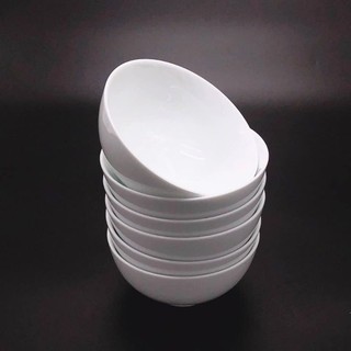 Set 10 Chén sứ trắng trơn ăn cơm