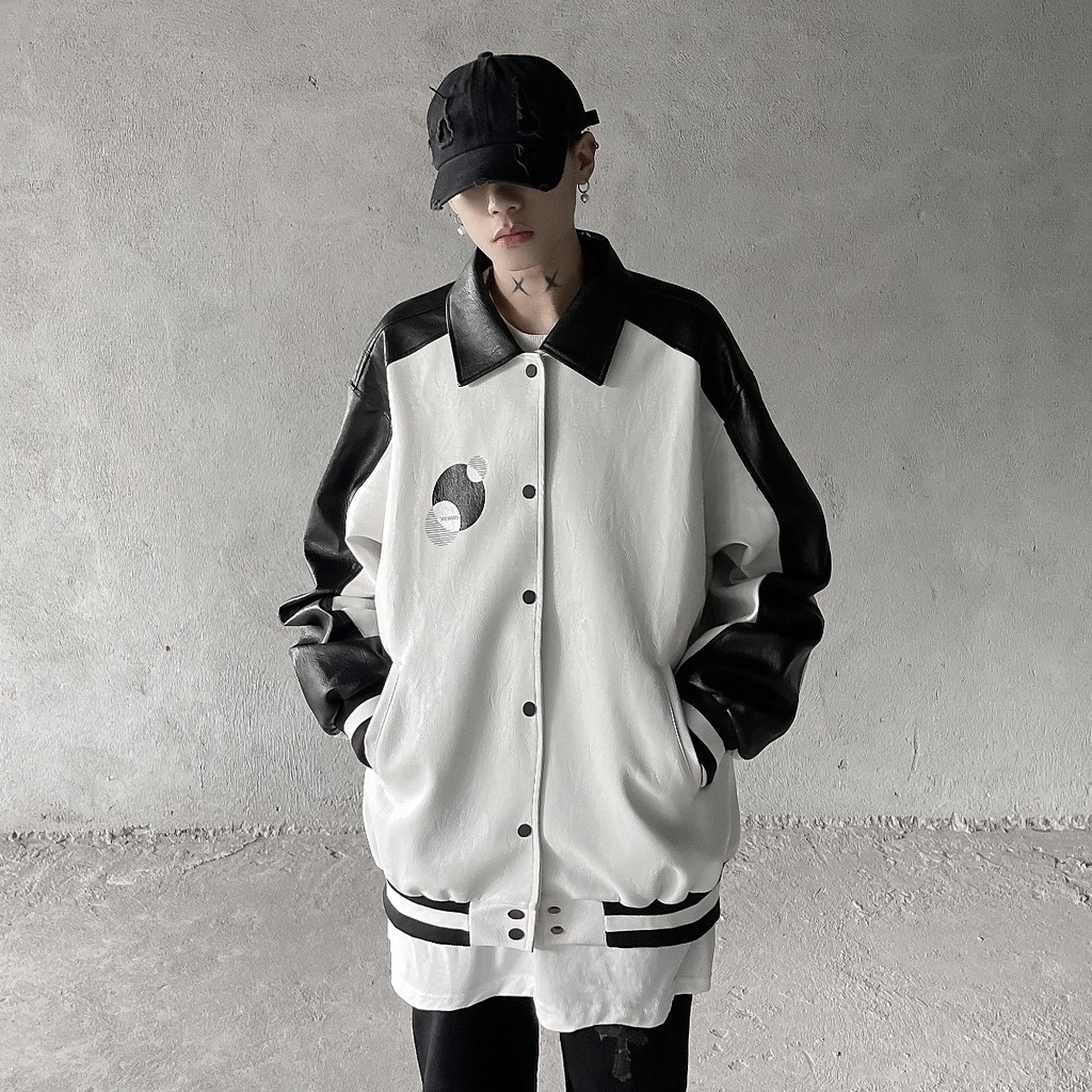 Aokang Áo Khoác Bóng Chày Da PU Thời Trang vintage Dành Cho Nam
