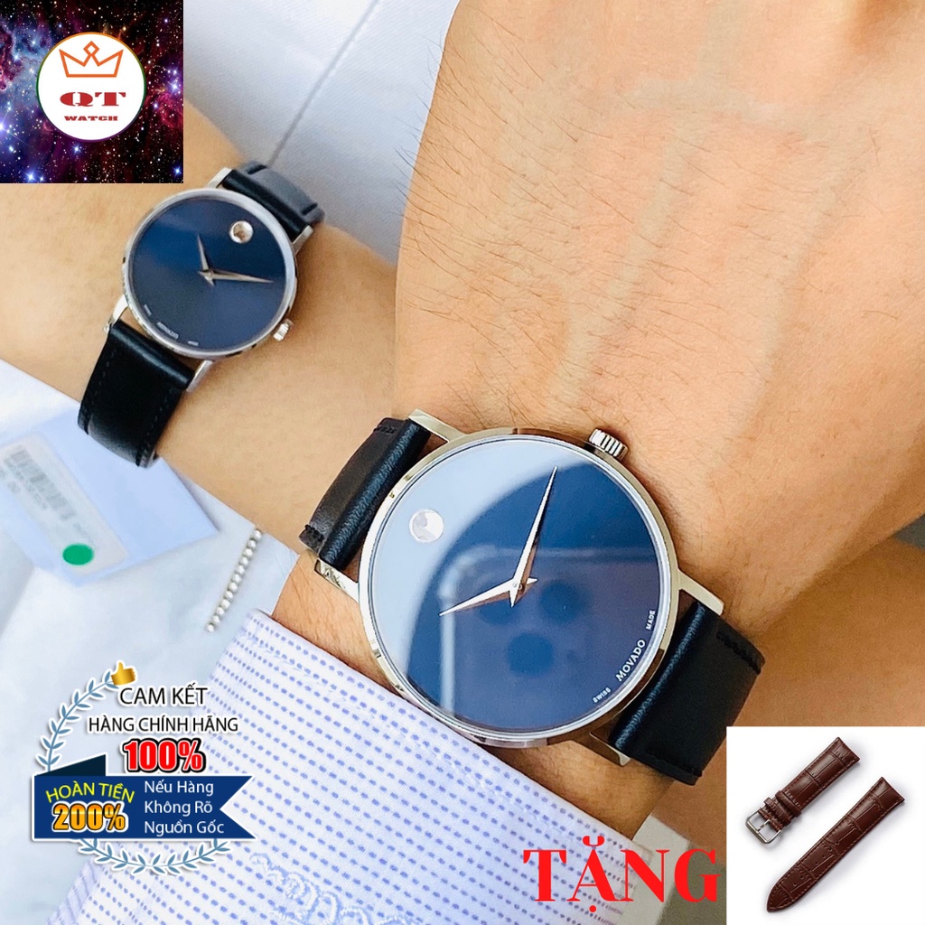 Đồng Hồ Cặp MOVADO Museum Couple 0607313 vs 0607318 Chính Hãng Tặng Dây Da Cao Cấp