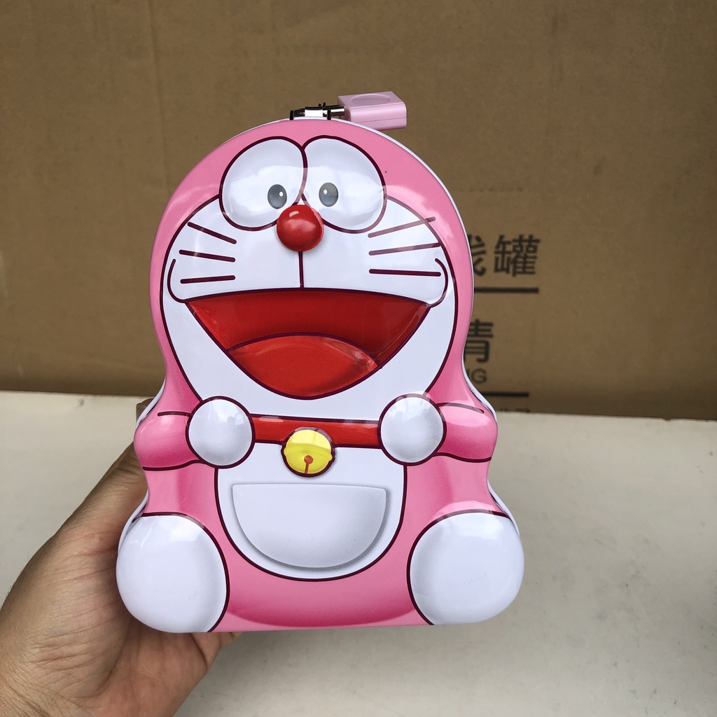 Ống heo tiết kiệm bằng sắt có khóa mini-Hình Mon