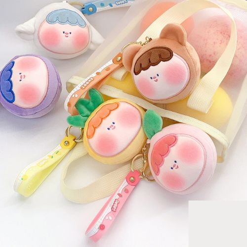 Móc Khóa Móc Treo Ô Tô Móc Treo Balo Túi Xách Gấu Bông Chất Liệu Vải Mịn Mềm Tay Nhiều Màu Dễ Thương Dobi M11