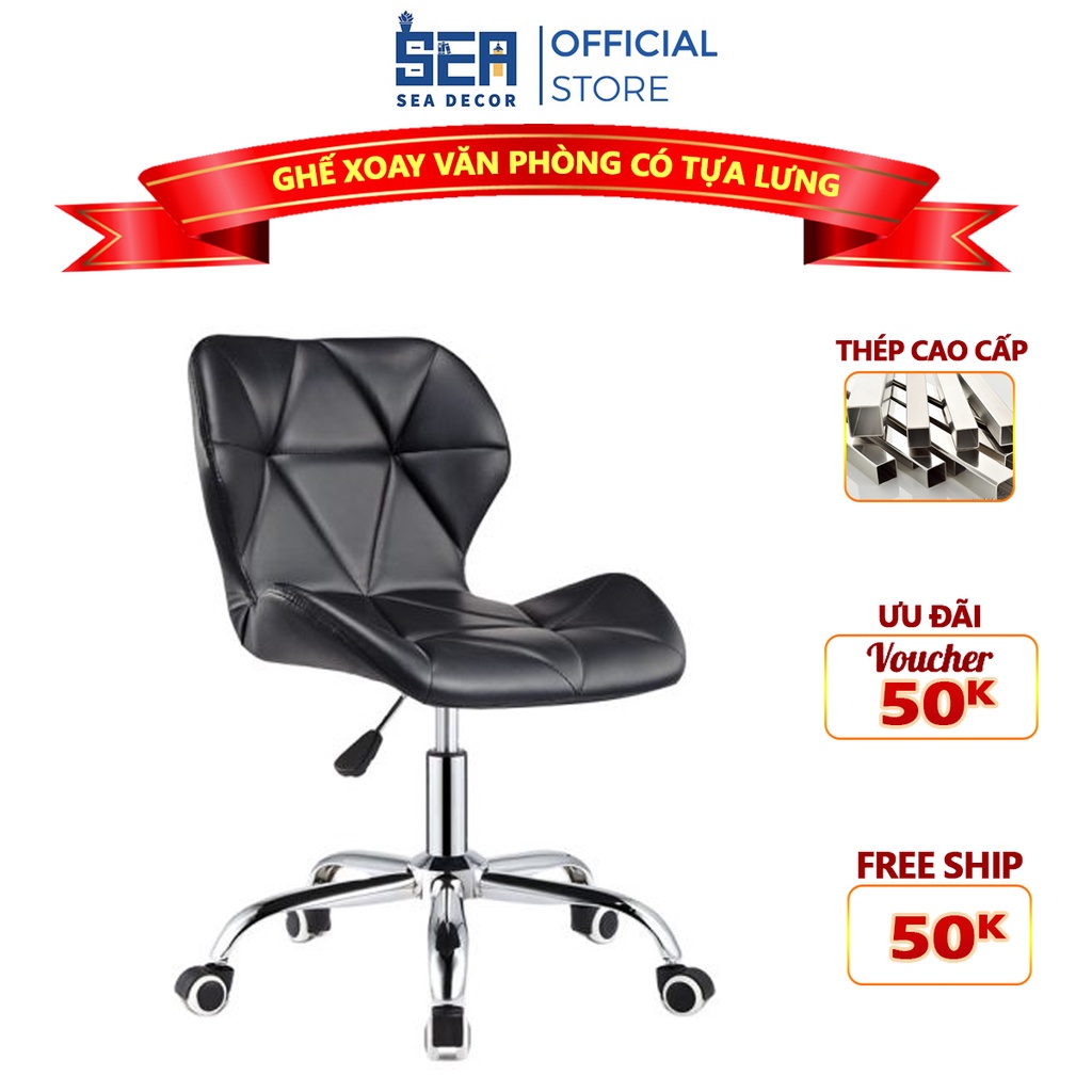 Ghế Làm Việc SEA DECOR Chân Xoay Văn Phòng Siêu Tiện ích