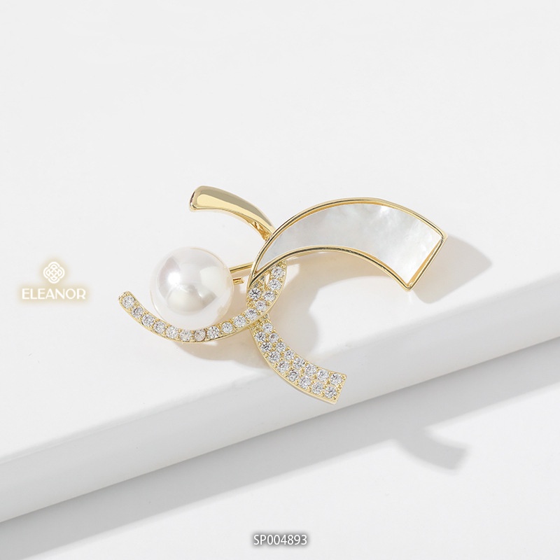 Ghim cài áo nữ Eleanor Accessories đính đá chữ X  phụ kiện thời trang 4893