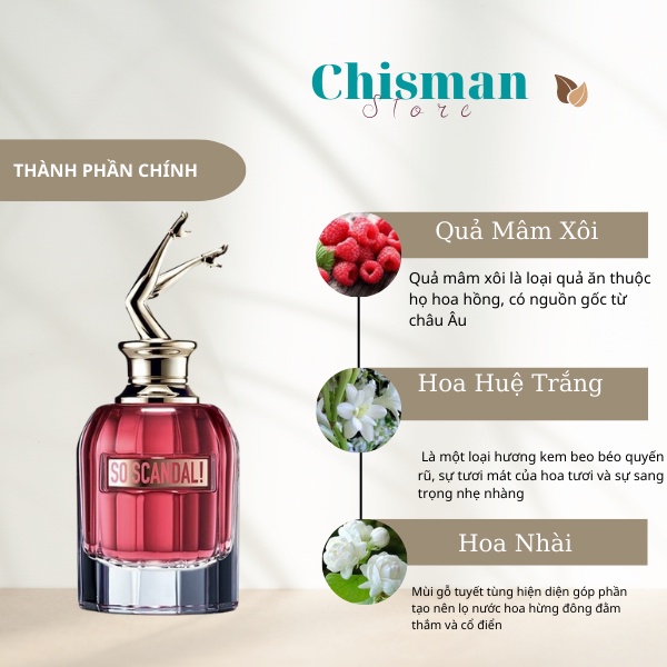 Nước Hoa Nữ SCandal, So Scandal  EDP 80ml- Hương thơm nữ quyến rũ sexy, sang chảnh lưu hương lâu- Chisman