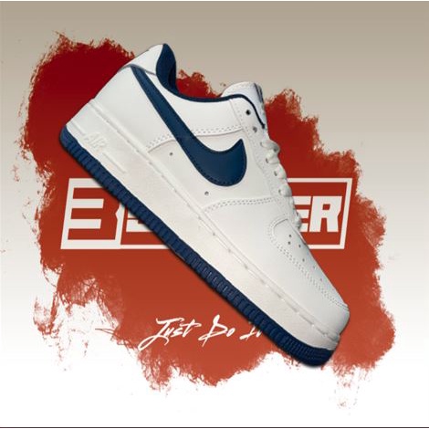 Giày Nike Air Force 1 Low 07 LV8 Varsity Jacket – Michigan, AF1 Trắng Xanh Đế Xanh Chuẩn SC; Fullbox, Full Phụ Kiện