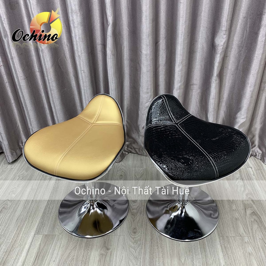 Ghế Trang Điểm Cá Nhân, Ghế Xoay Mẫu Da cá Không Tựa Cao Cấp Hiện Đại Chân Thấp 30-50 Và Xoay Được 360 Độ ( Có Sẵn)