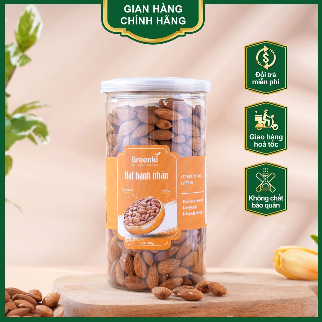 Hạnh nhân Mỹ Hũ 500G,Hạt Ngũ cốc dinh dưỡng tốt cho bà bầu