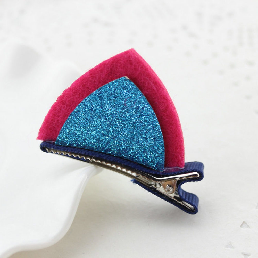 1 Cặp Kẹp Tóc Hình Tai Mèo Bằng Sequin Dễ Thương Cho Bé