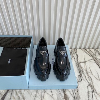 Prada Giày Da Đế Xuồng Thời Trang Thu Đông 2021 Cho Nữ