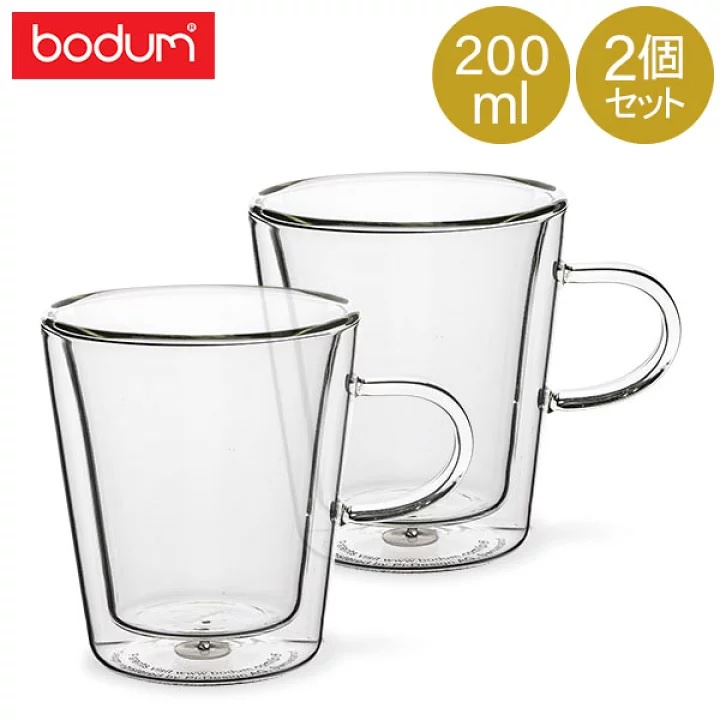 Bộ 2 cốc (ly) thủy tinh 2 lớp Bodum Canteen dung tích 200ml 10325-10 | Hàng chính hãng