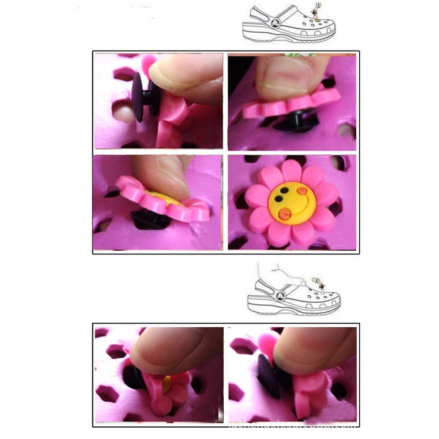 [Trang Trí Dễ Thương] Giày Crocs / Hạt Charm Hình Động Vật Dạ Quang Đáng Yêu (8 Kiểu) DIY Bằng Resin