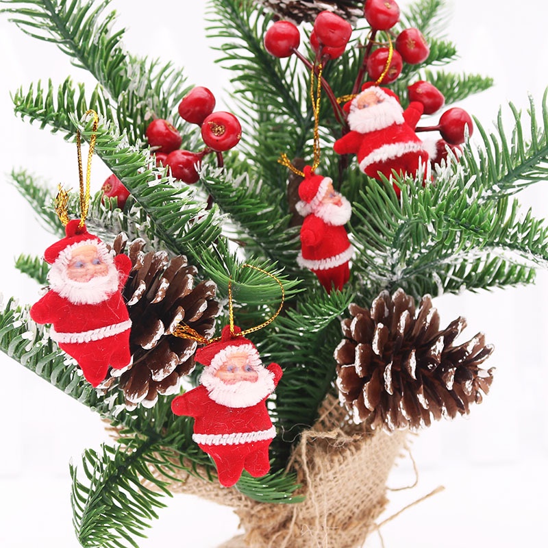 6 Ông Già Noel Mini Treo Cây Thông ,Trang Trí Giáng Sinh, Phụ Kiện Đẹp